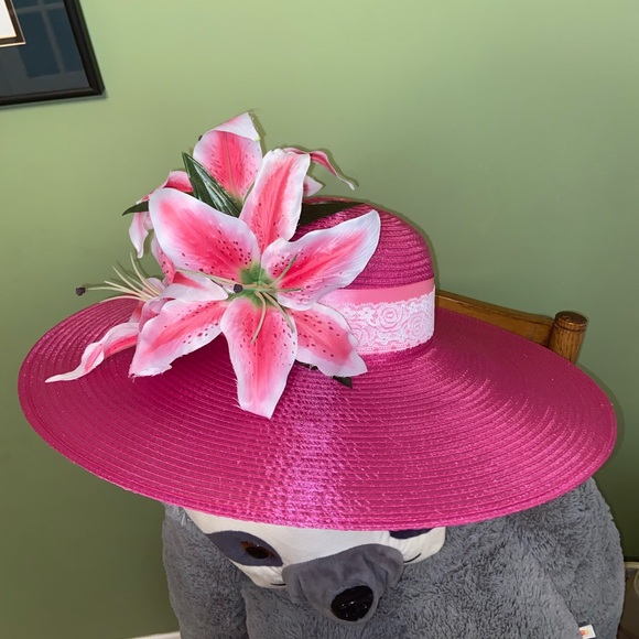 Accessories Oaks Day Derby Lily Hat With Lace Handmade Never Worn